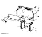 Kenmore 1555437210 canopy and discharge duct diagram