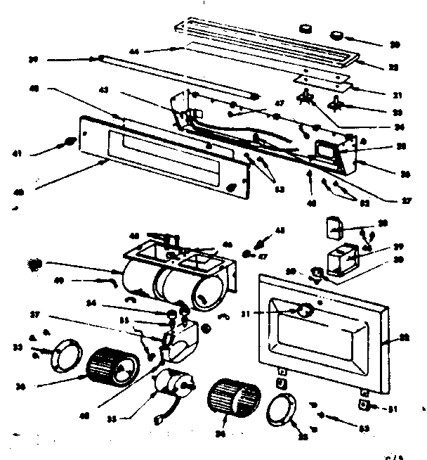 LIGHT, LENS AND BLOWER ASSEMBLIES