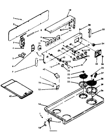 Backguard and cooktop assembly