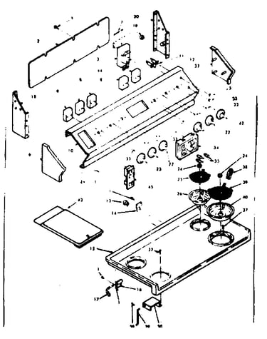 Backguard and cooktop assembly