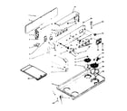 Kenmore 6286367343 backguard and cooktop assembly diagram