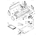 Kenmore 6286417363 backguard and cooktop assembly diagram