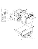 Door, latch mechanism and drawer