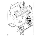 Kenmore 6289137221 backguard and cooktop assembly diagram