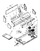 Backguard and cooktop assembly