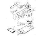 Kenmore 6289427323 backguard and cooktop assembly diagram