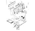 Kenmore 6289497322 backguard & cooktop assembly diagram
