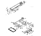 Kenmore 6476037340 backguard and main top section diagram
