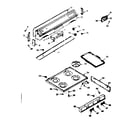 Kenmore 6476057340 backguard and main top section diagram