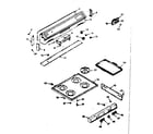 Kenmore 6476057311 backguard and main top section diagram