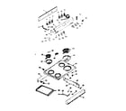 Kenmore 9116227420 backguard and main top section diagram