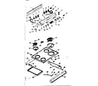 Kenmore 6476267440 backguard and main top section diagram