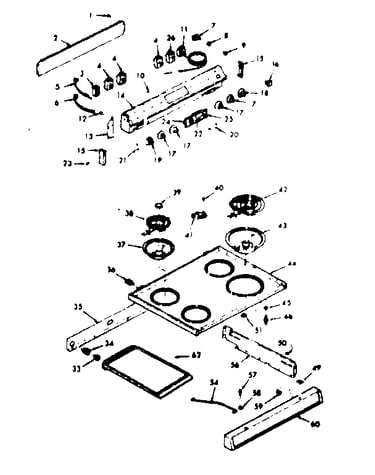 Backguard and main top section