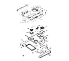 Kenmore 6476387344 backguard and main top section diagram