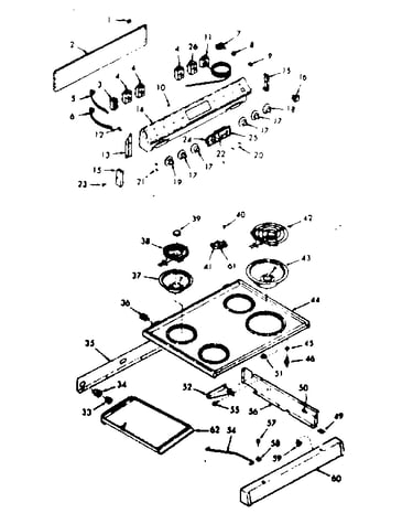 Backguard and main top section
