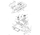 Kenmore 6479167322 backguard and main top section diagram