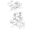 Kenmore 6479167344 backguard and main top section diagram