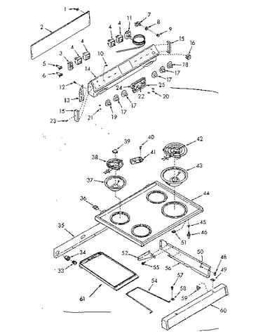 Backguard and main top section