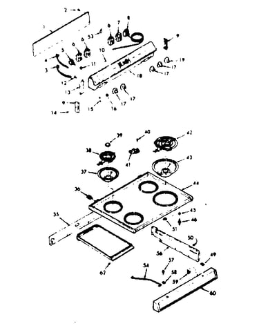 Backguard and main top section