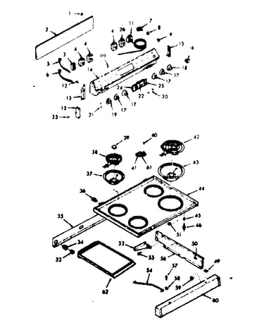 Backguard and main top section