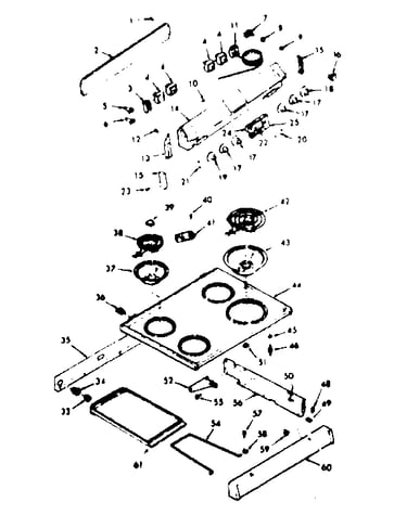 Backguard and main top section