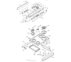 Kenmore 6479227324 backguard and main top section diagram