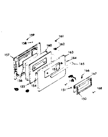 Oven door section