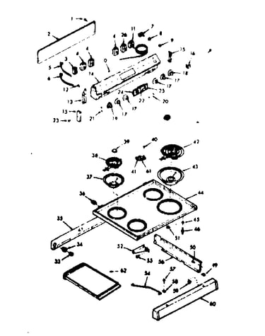 Backguard and main top section