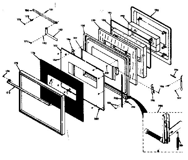 Upper oven door