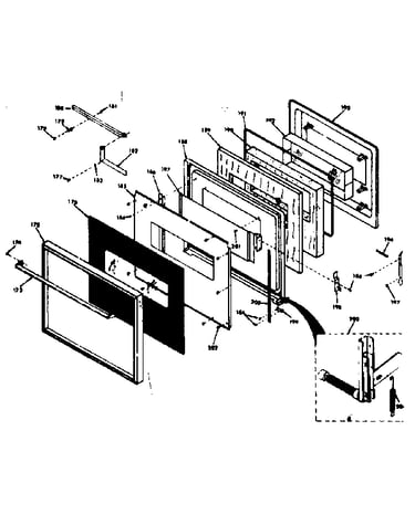 Upper oven door
