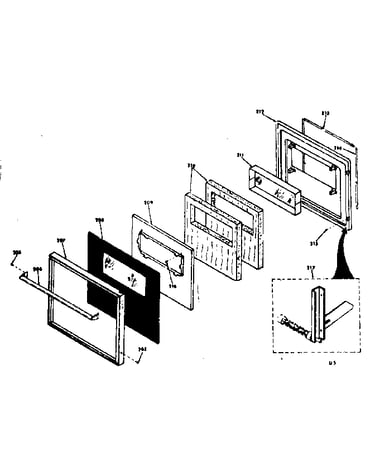 Lower oven door