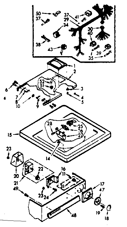 Top and control assembly