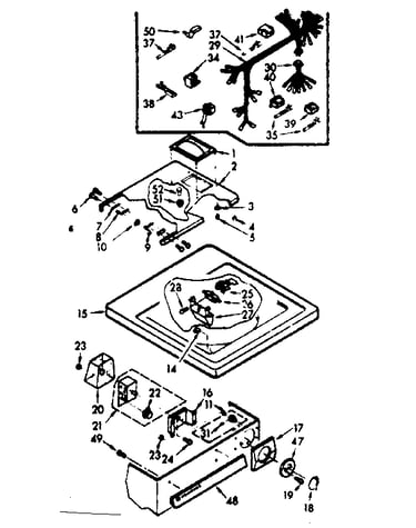 Top and control assembly