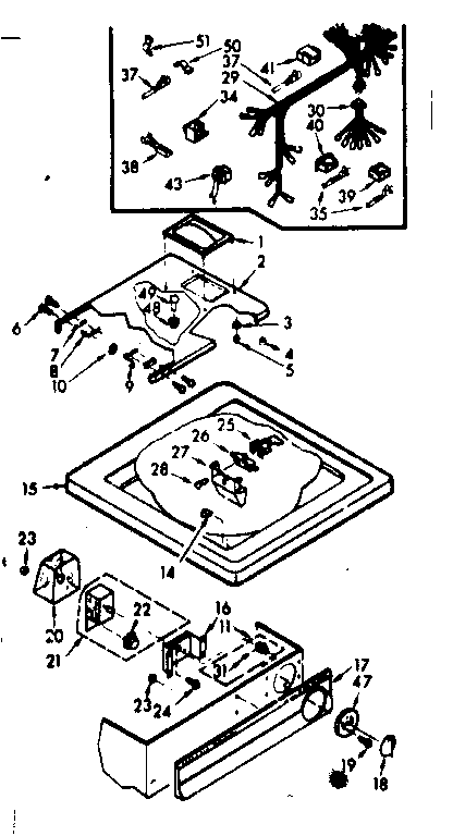Top and control assembly