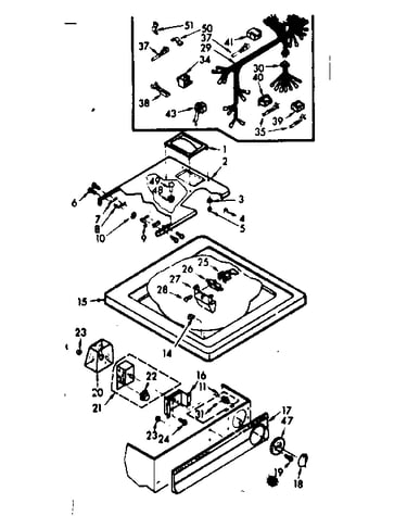 Top and control assembly