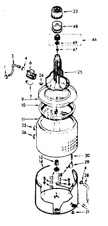 TUB AND BASKET ASSEMBLY