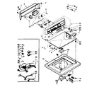Kenmore 1106915712 top and console assembly diagram
