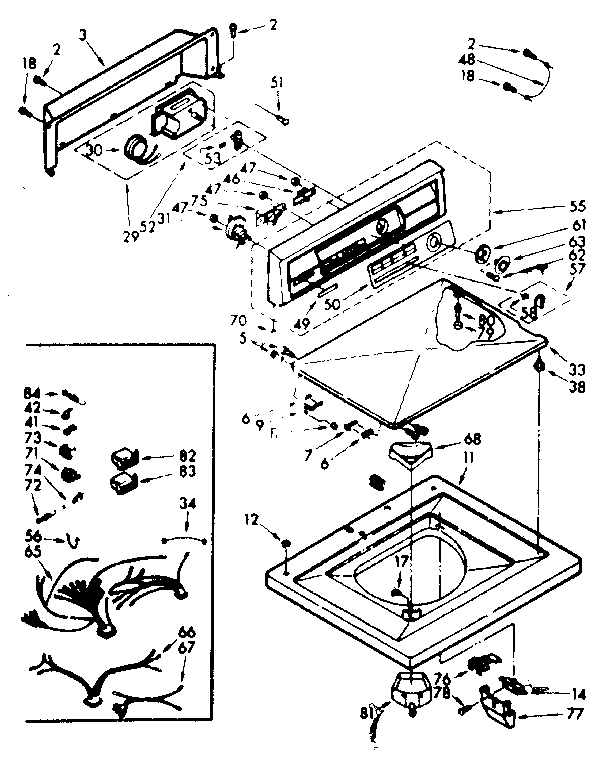 Top and console assembly