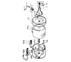 Kenmore 1107004505 tub and basket assembly diagram