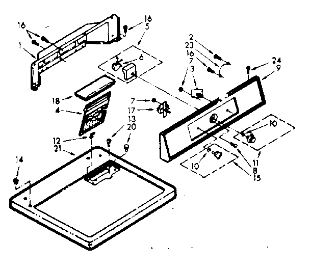 Top and console assembly