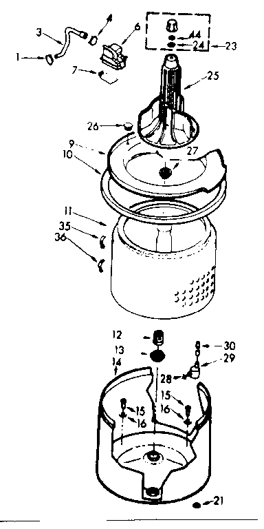 TUB AND BASKET ASSEMBLY