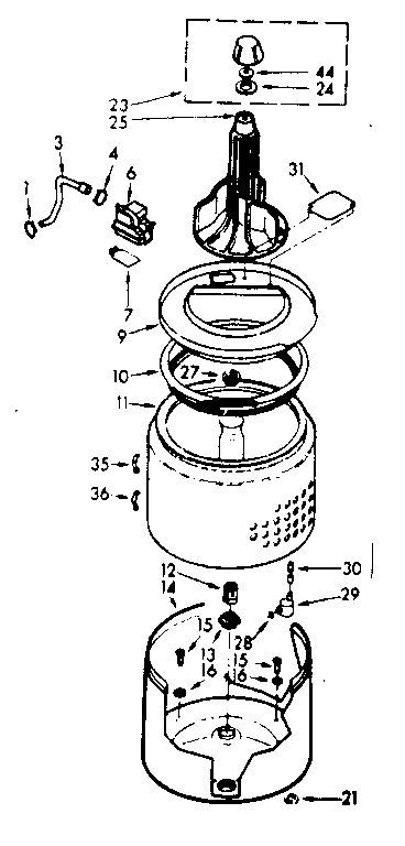 TUB AND BASKET ASSEMBLY