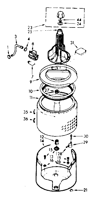 TUB AND BASKET ASSEMBLY