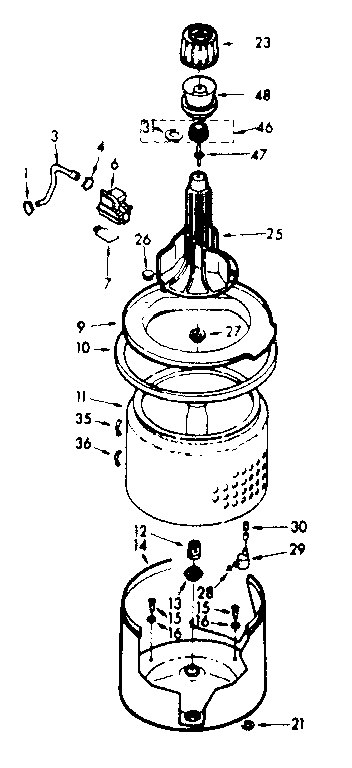 TUB AND BASKET ASSEMBLY