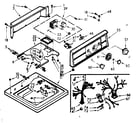 Kenmore 1107105625 top and console assembly diagram