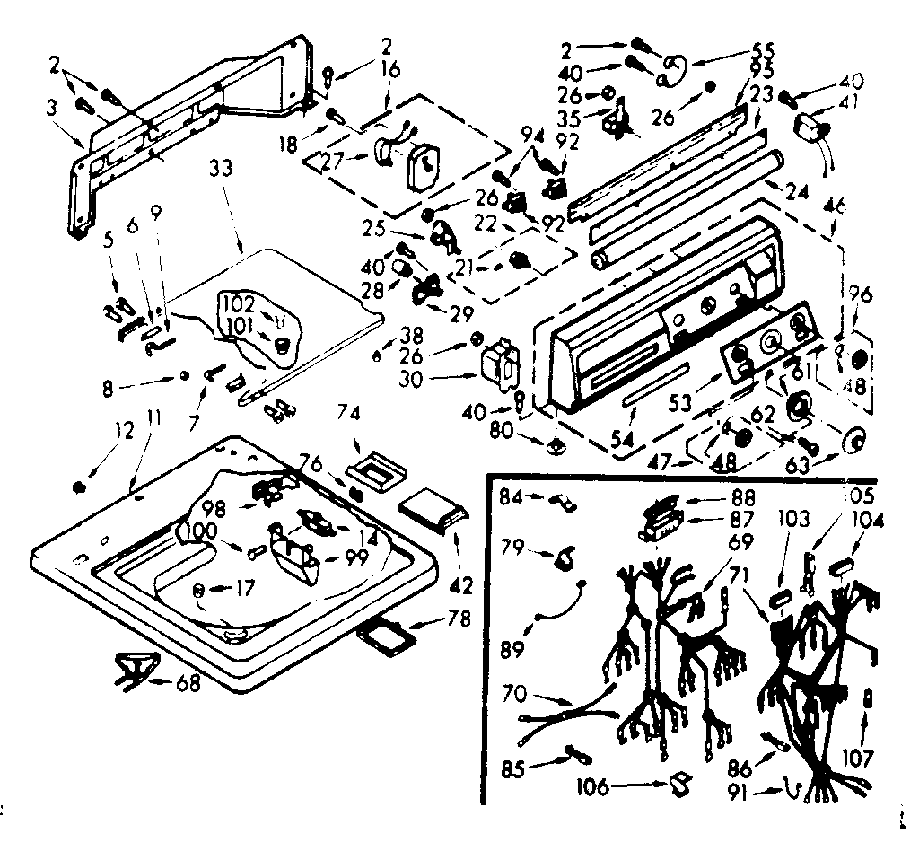 Top and console assembly