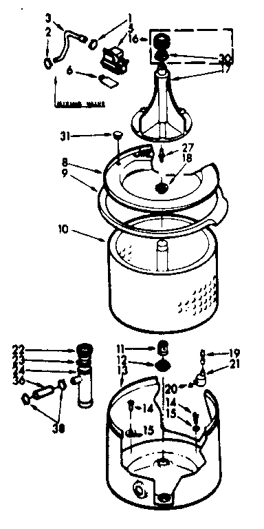 TUB AND BASKET ASM