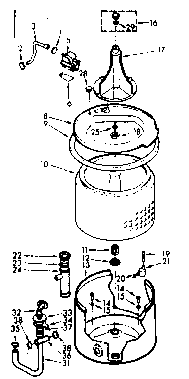 TUB AND BASKET ASM