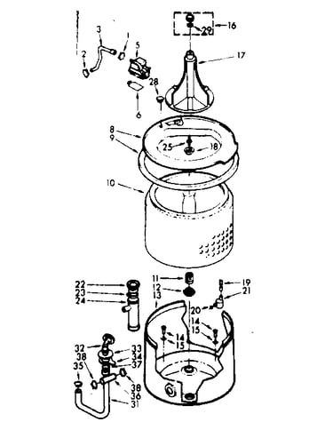 Tub and basket asm