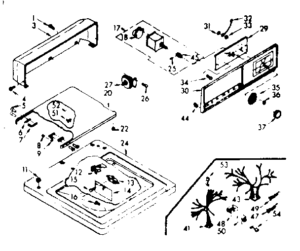 Top and console assembly